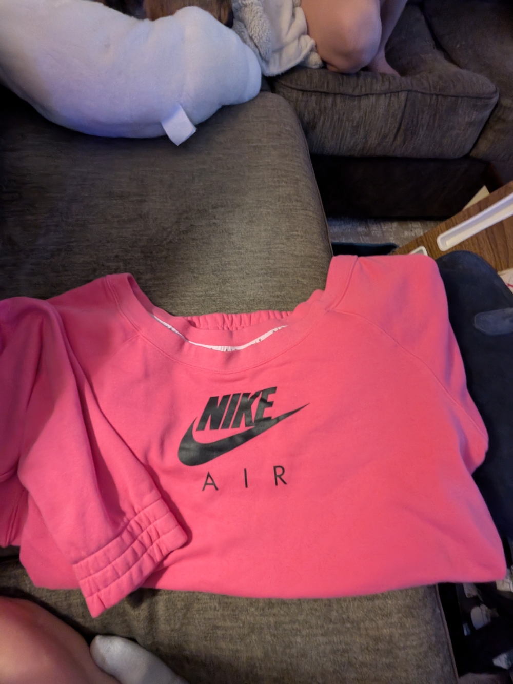 Nike Pink Pullover Sweatshirt with Black Logo